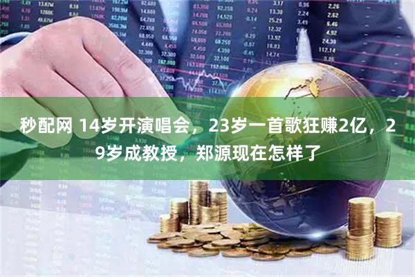 秒配网 14岁开演唱会，23岁一首歌狂赚2亿，29岁成教授，郑源现在怎样了