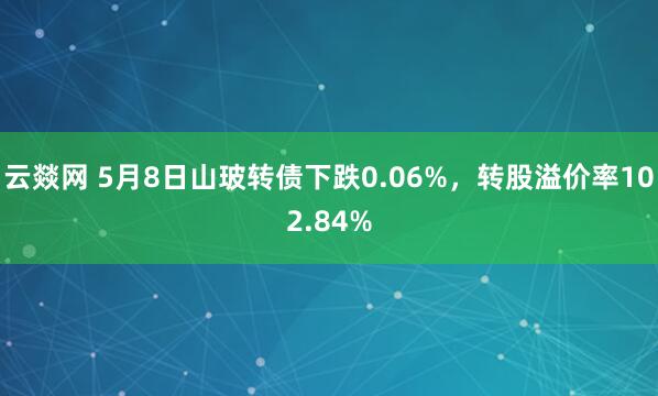 云燚网 5月8日山玻转债下跌0.06%，转股溢价率102.84%